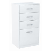 KOMMODE mit 4 Schubladen Weiß 45/35/85 cm - Weiß, Holzwerkstoff (45/85/35cm) - Matkam Möbel