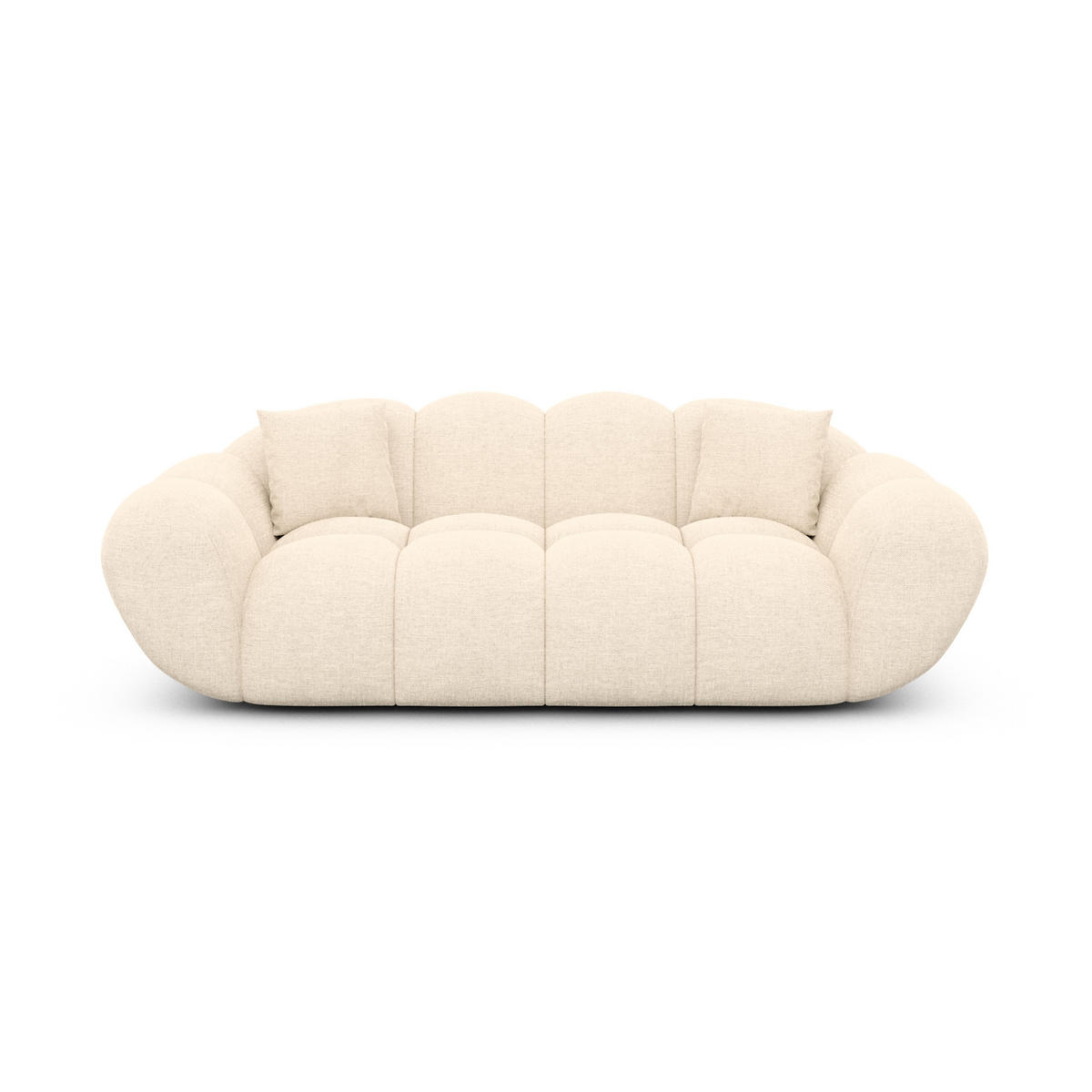 2-SITZER-SOFA Liva Creme Strukturstoff - Creme, Textil (200/70/93cm) - VAROYAL