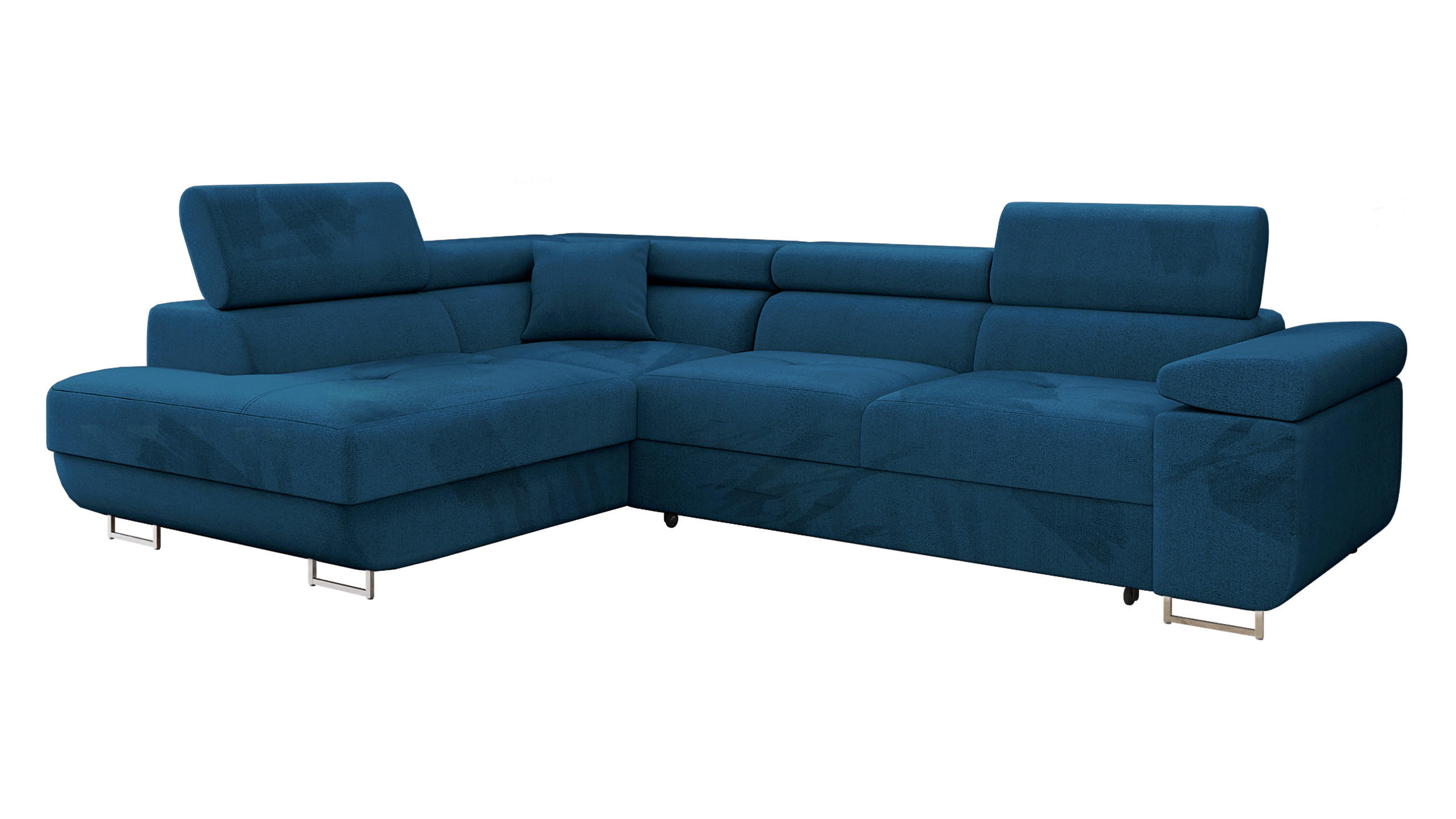 ECKSOFA Torezio, Seite: Links - Blau, Holz/Textil (274/203cm) - MIRJAN24