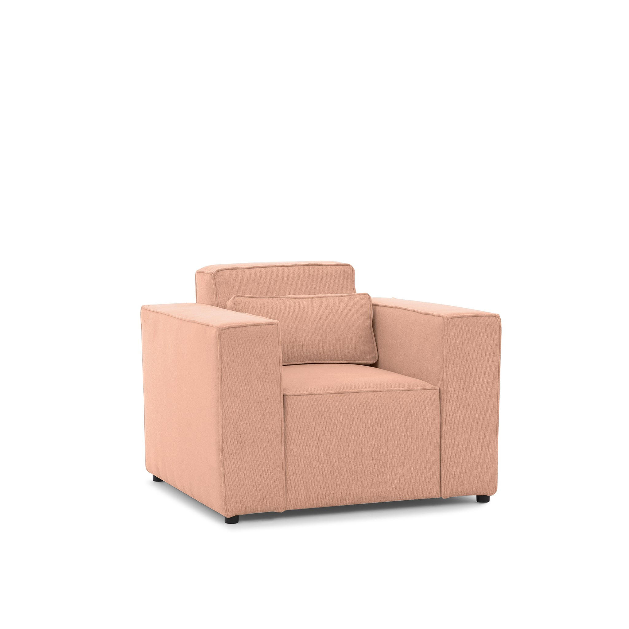 SESSEL Waldo In Brooklyn - Rosa, Holzwerkstoff/Textil (101/80/92cm) - Fun Möbel