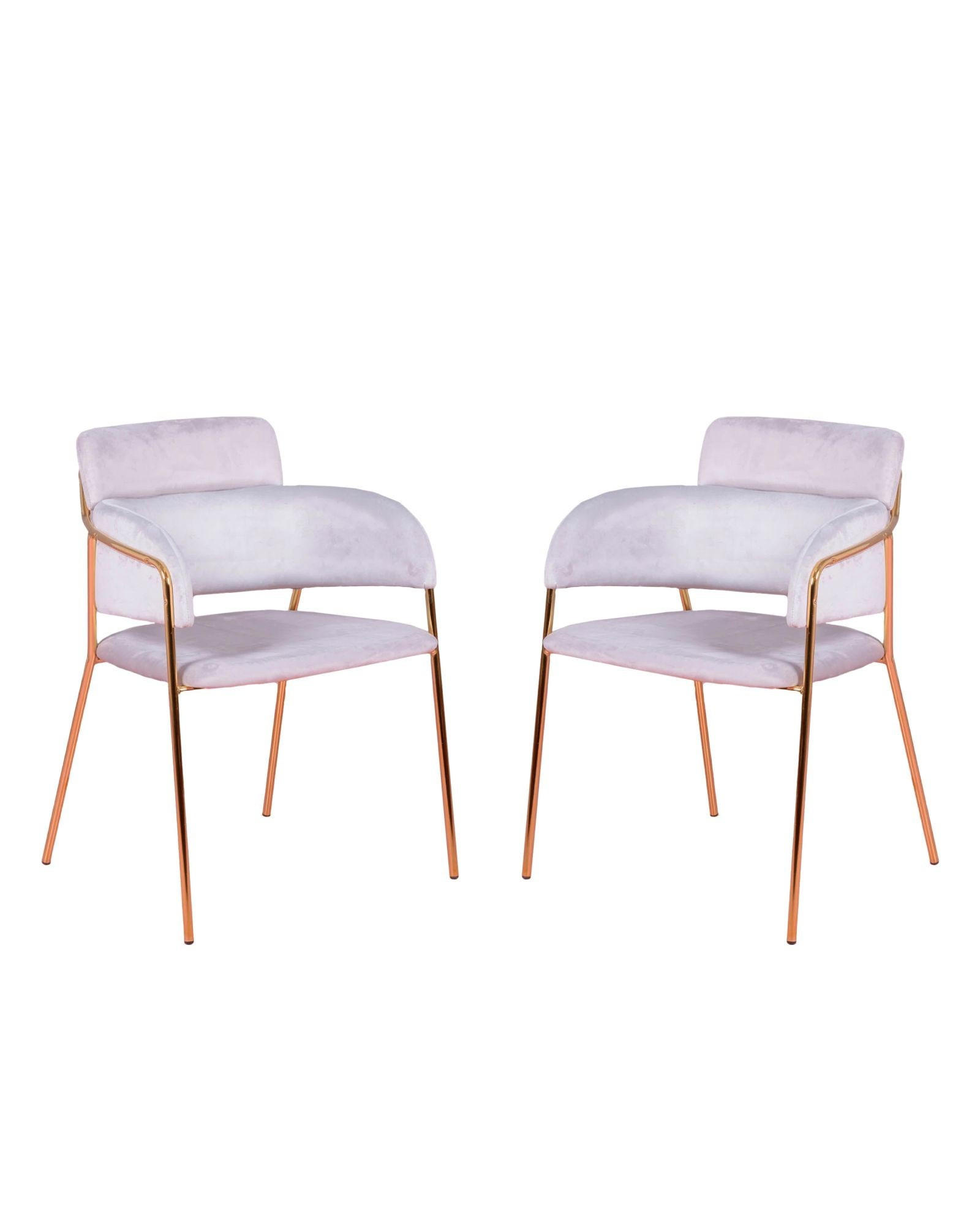 STÜHL-SET 2 Stück Samt Grau - Grau, Textil (60/78/52cm) - Nest Dream