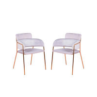 STÜHL-SET 2 Stück Samt Grau - Grau, Textil (60/78/52cm) - Nest Dream