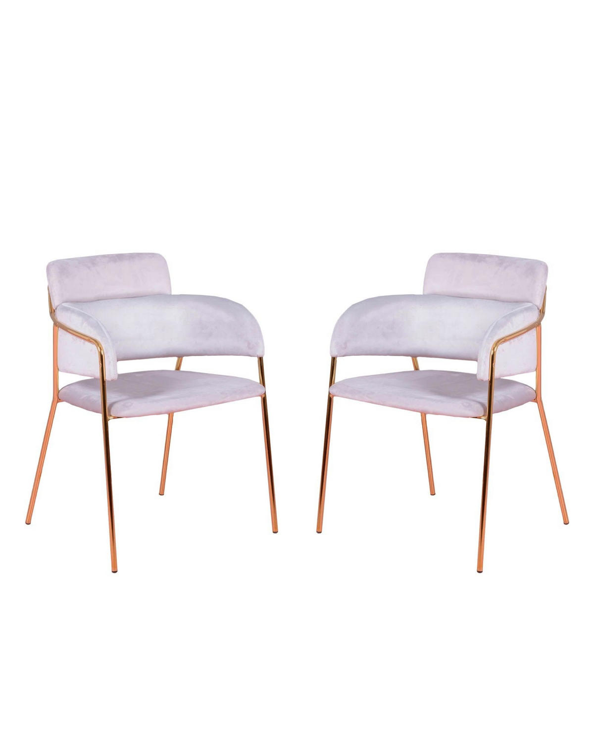 STÜHL-SET 2 Stück Samt Grau - Grau, Textil (60/78/52cm) - Nest Dream