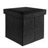 SITZBOX mit Stauraum 30/30/30 cm (Schwarz) - Schwarz, Textil (38/38/38cm) - Intirilife