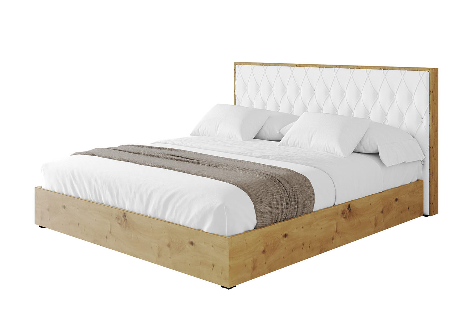 POLSTERBETT mit Bettkasten und Lattenrost, Bett mit Matratze H3/H4 - ENZO5 180x200 Weiß Kunstleder - Weiß Hochglanz, Holzwerkstoff/Textil (180/200cm) - ALTDECOR