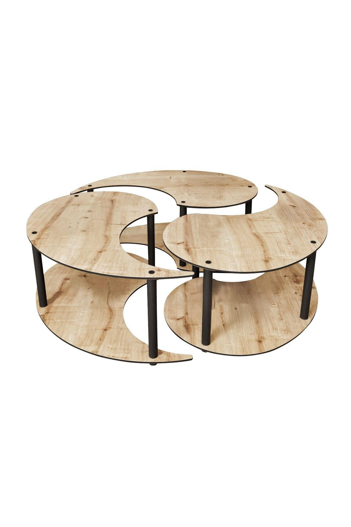COUCHTISCH yin Braun - Braun, Holz (70/70/38cm) - Habitat Garten