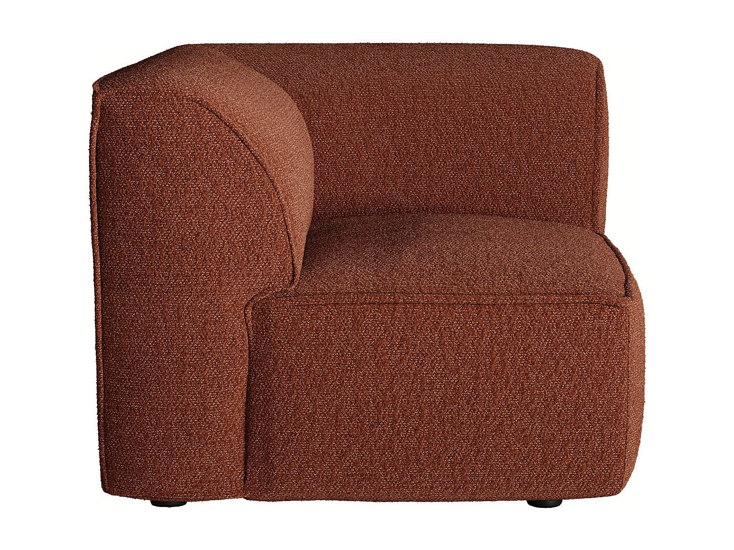 SESSEL mit gerader Rückenlehne - 1 Person - stoff - terracotta Camilio - Terracotta, Textil (97/74/97cm) - Vente-Unique