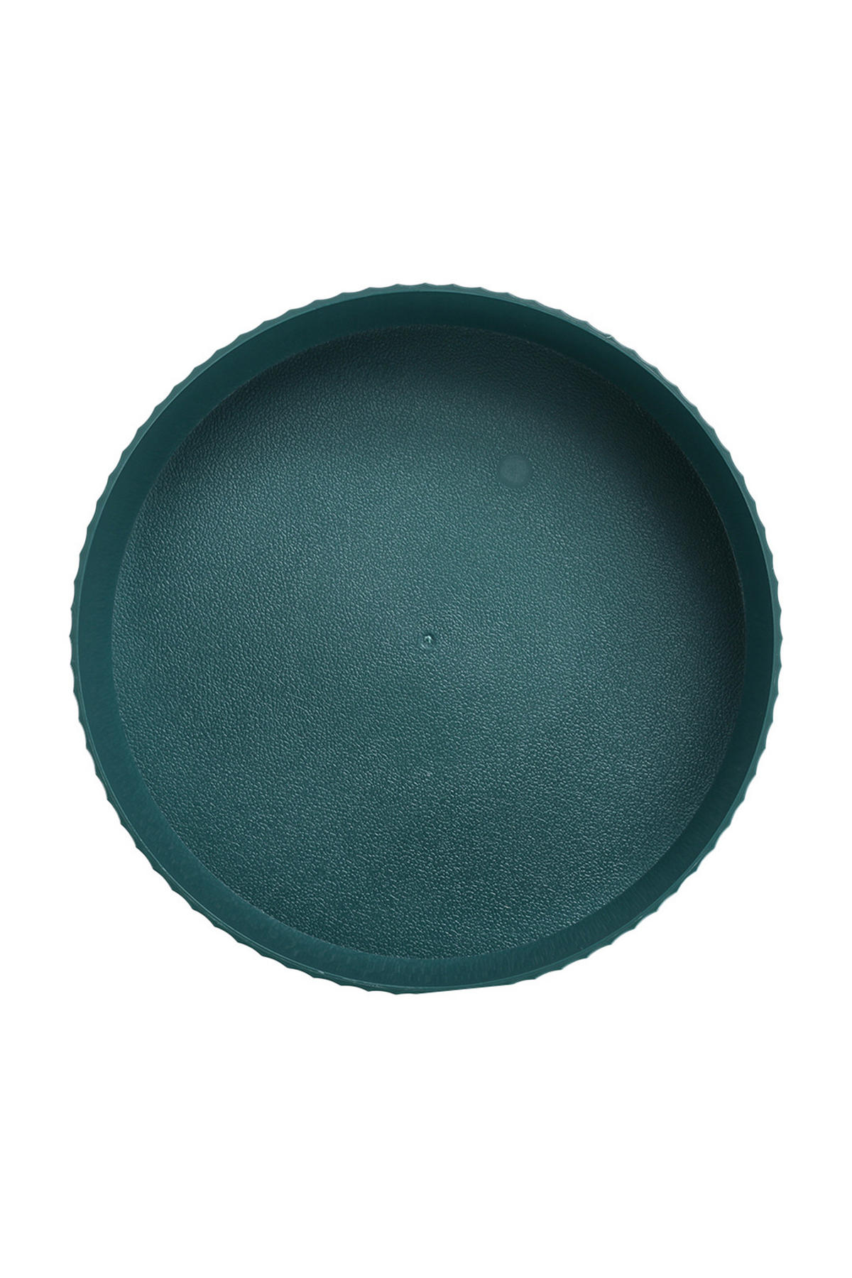 DREHTELLER aus ABS HIPS Kunststoff in Pfauengrün Rund 360° drehbar Elegantes Design 22 x 22 x 7,5 cm - Grün, Kunststoff (22/7.5/22cm) - Livingandhome