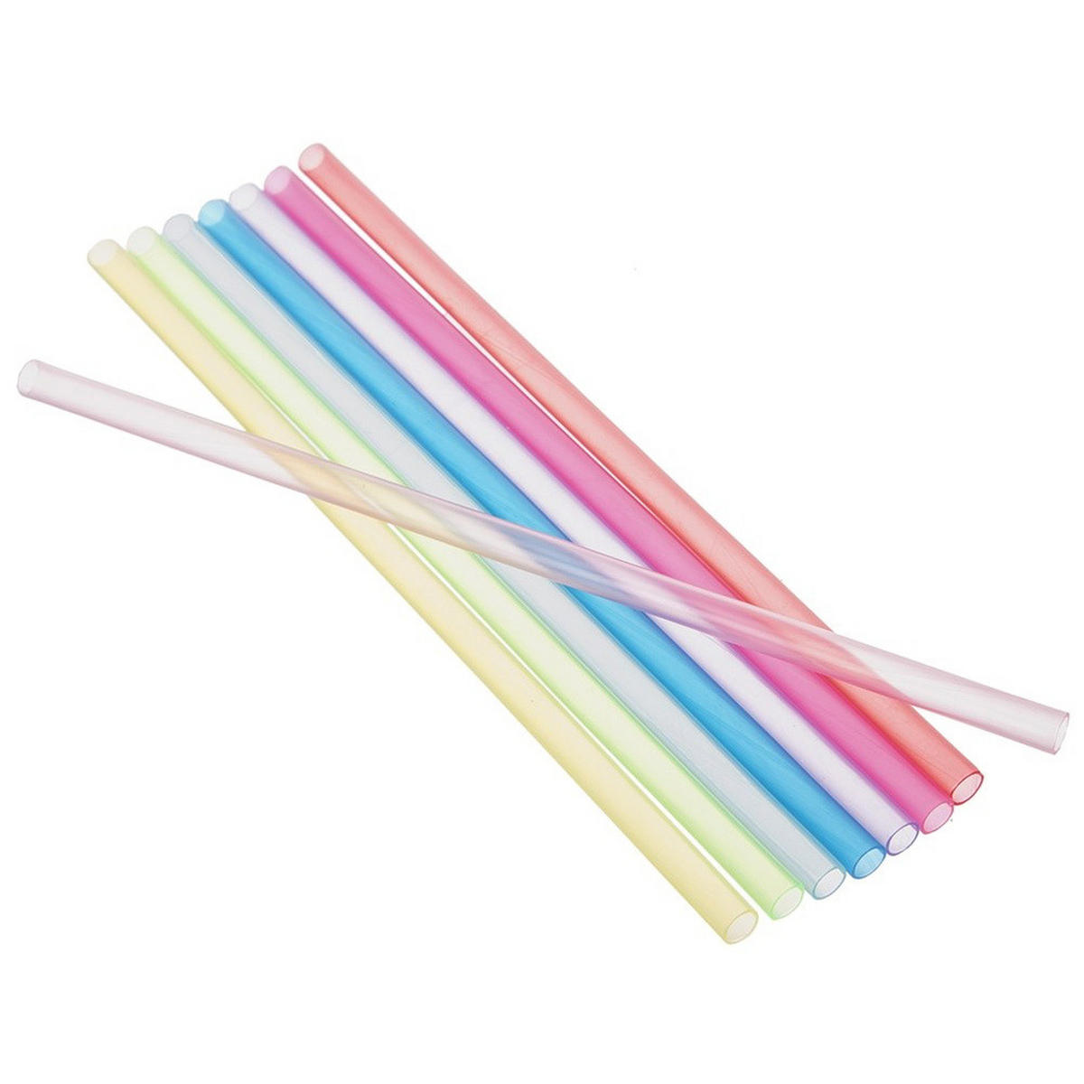 TRINKHALME wiederverwendbar 50-er Set Transparent - Transparent/Multicolor, Kunststoff (0.7/22cm) - Orion 