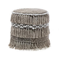POUF Noida 44/44/43 cm - Beige, Naturmaterialien/Textil (44/43/44cm) - Beliani