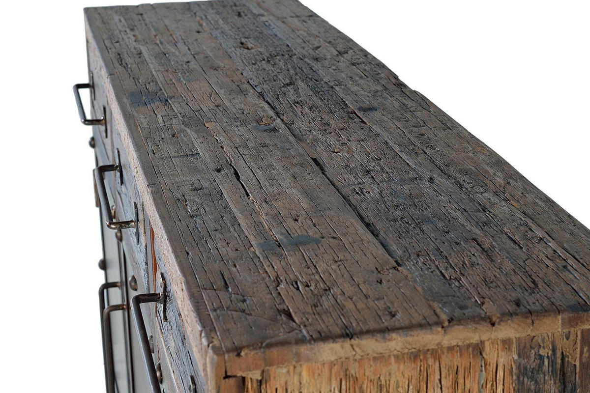 SIDEBOARD aus recyceltem Holz und Metall - Braun, Holz (40/90/150cm) - Giner y Colomer