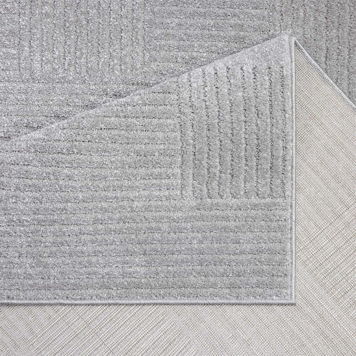 KURZFLOR-TEPPICH Flair 177 Grau 120x170 cm - Grau, Textil (120/170cm) - carpet city