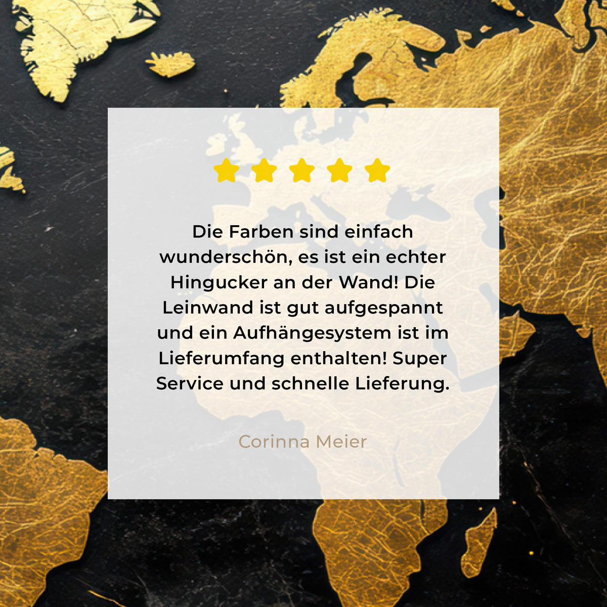 LEINWANDBILD Weltkarte - Gold - Marmor Wanddeko 90x60 cm - Goldfarben, Textil (90/60cm) - MuchoWow