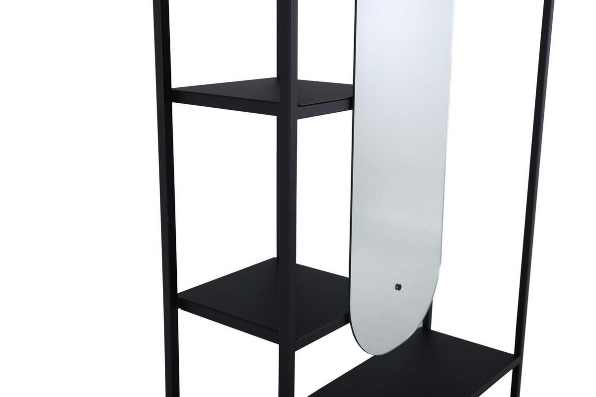 GARDEROBE Schwarz - Schwarz, Holzwerkstoff (100/200/30cm) - ebuy24