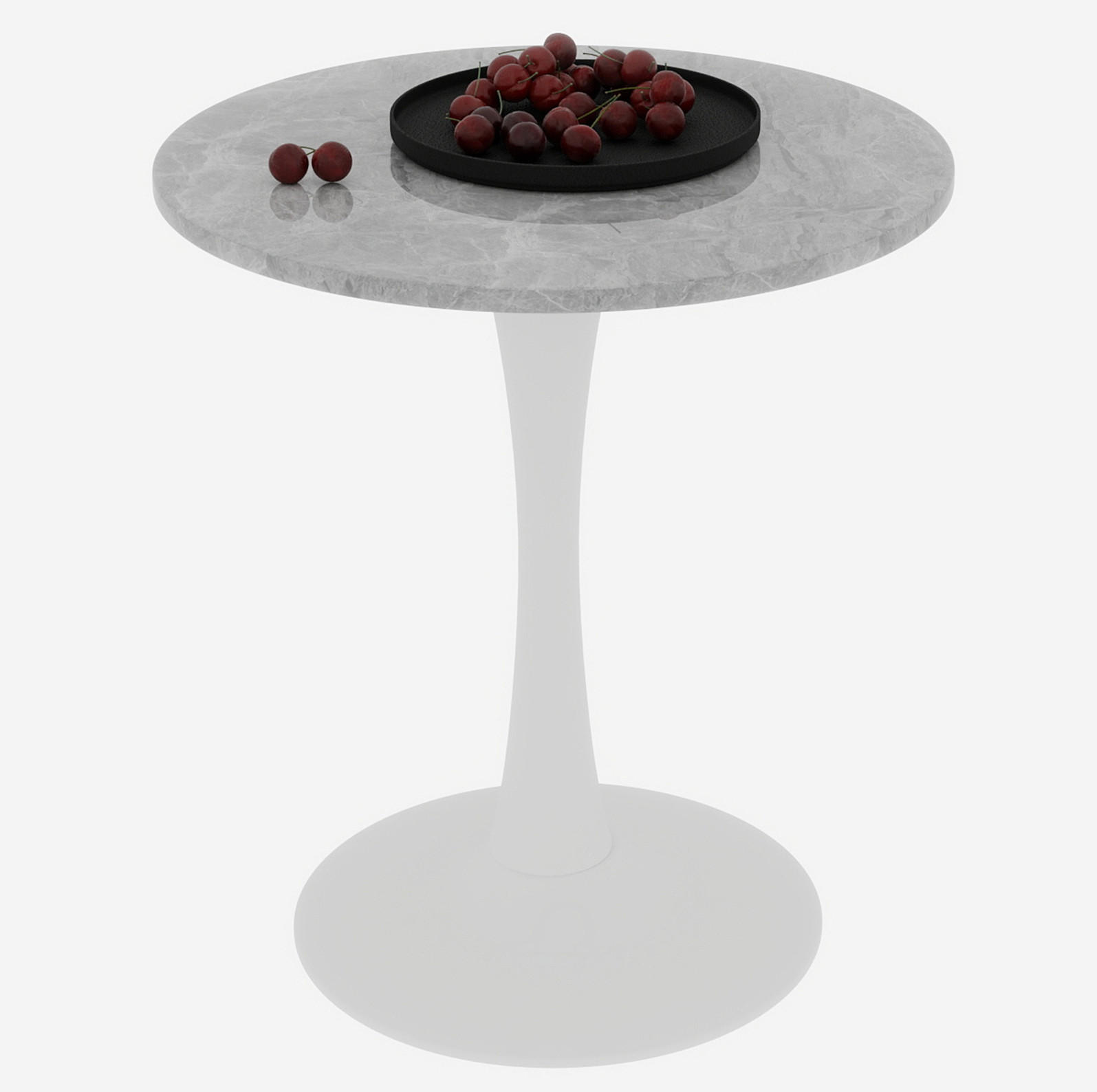 COUCHTISCH 70/70/72 cm in Grau/Weiß aus Kunstmarmor im modernen Design - Grau, Stein (70/70/72cm) - OKMYHOME