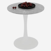 COUCHTISCH 70/70/72 cm in Grau/Weiß aus Kunstmarmor im modernen Design - Grau, Stein (70/70/72cm) - OKMYHOME