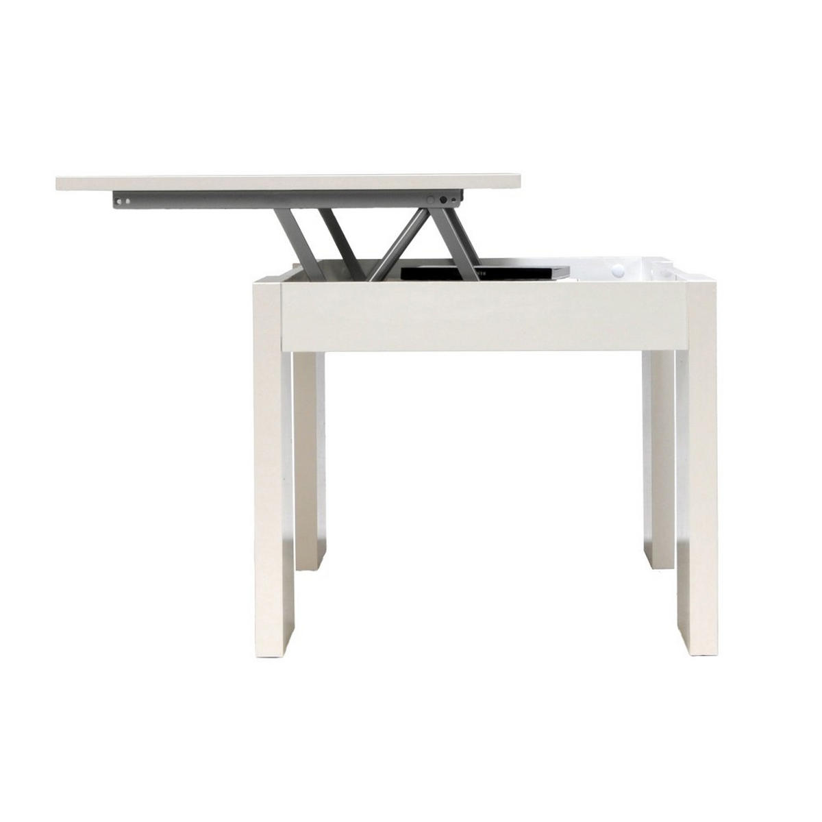 COUCHTISCH Klapptisch NEWTON 100x50cm / Weiß - Weiß, Holzwerkstoff (100/50/43cm) - Weber Industries