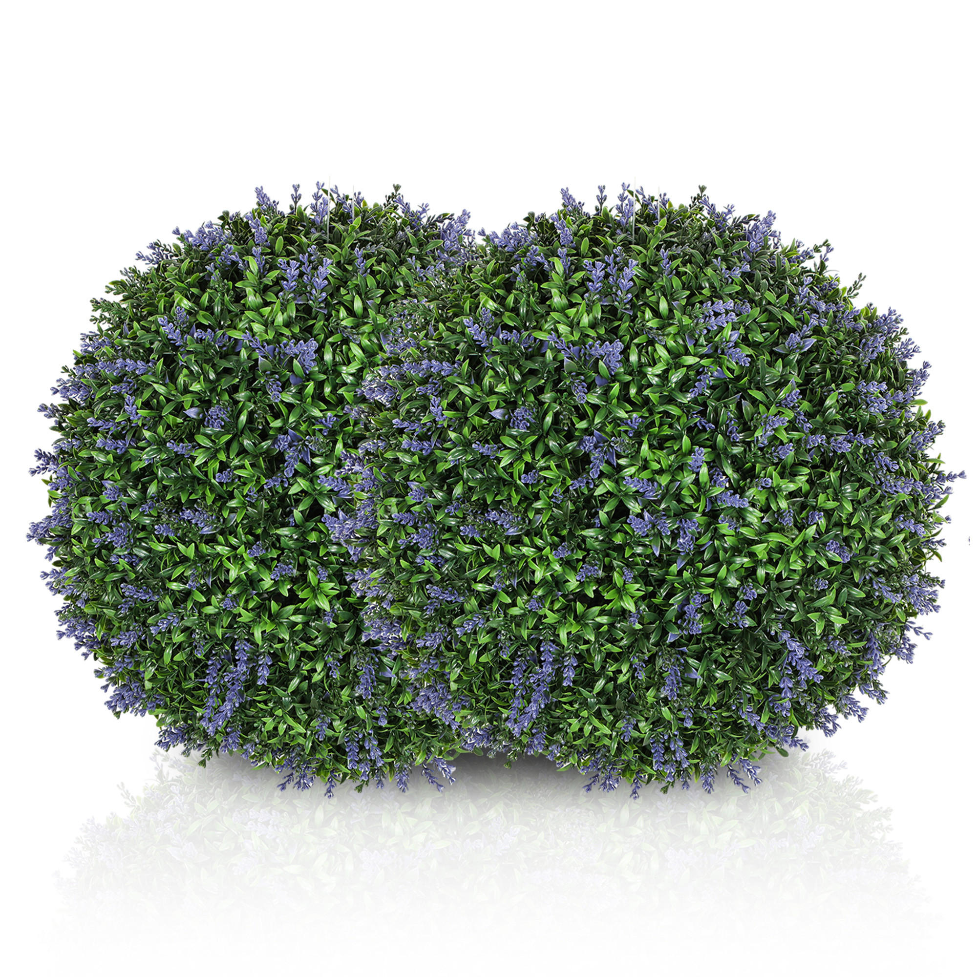 KÜNSTLICHER LAVENDEL 42 cm, Kugelform, Violett+Grün - Violett, Kunststoff (42cm) - HOMCOM