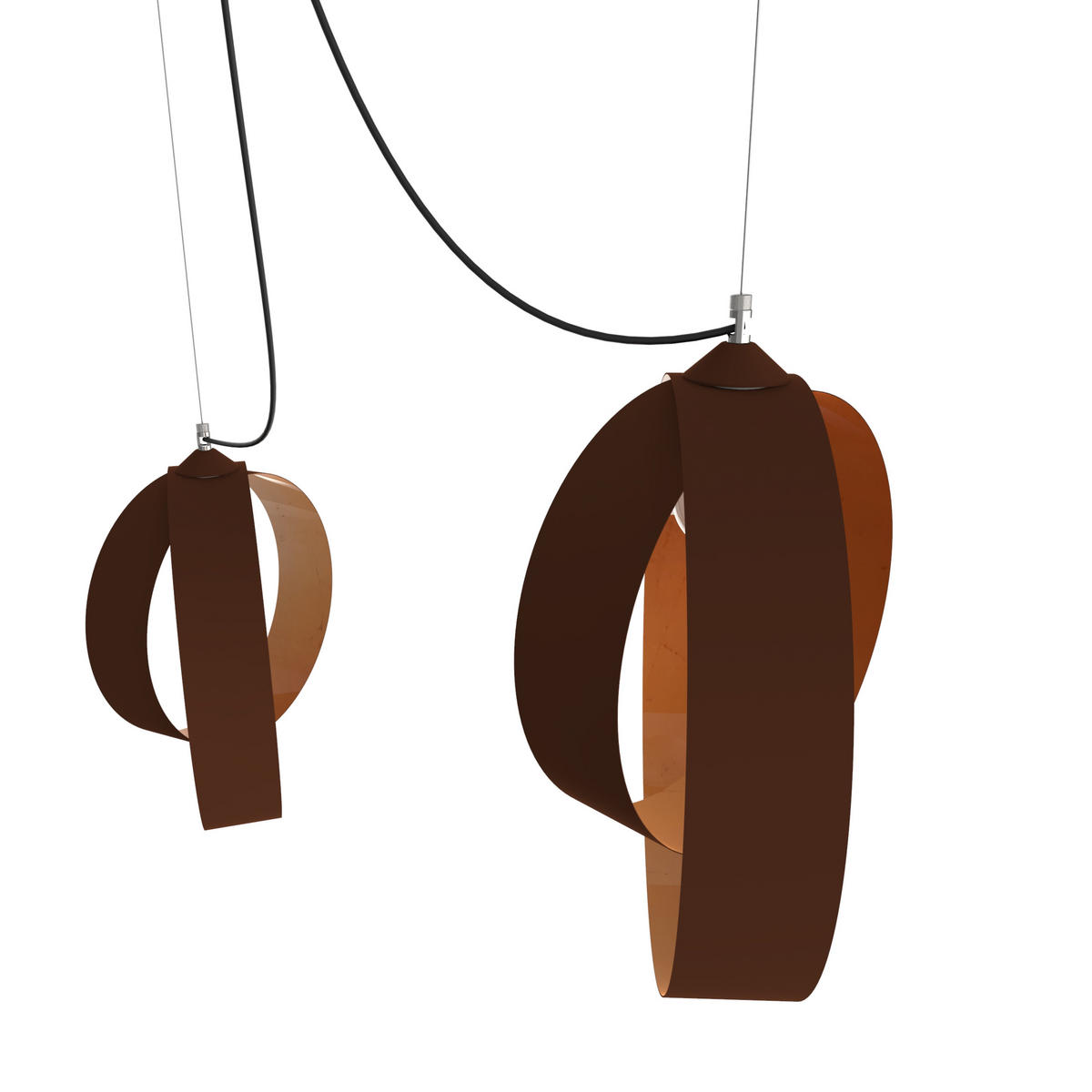 HÄNGELEUCHTE - Braun, Metall (40/40/120cm) - Lumicom