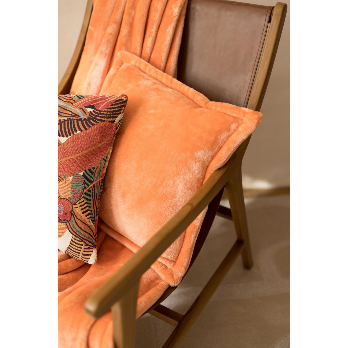 KISSEN Tender papaya 50 x 50 cm - Orange, Textil (50/50cm) - Vivaraise