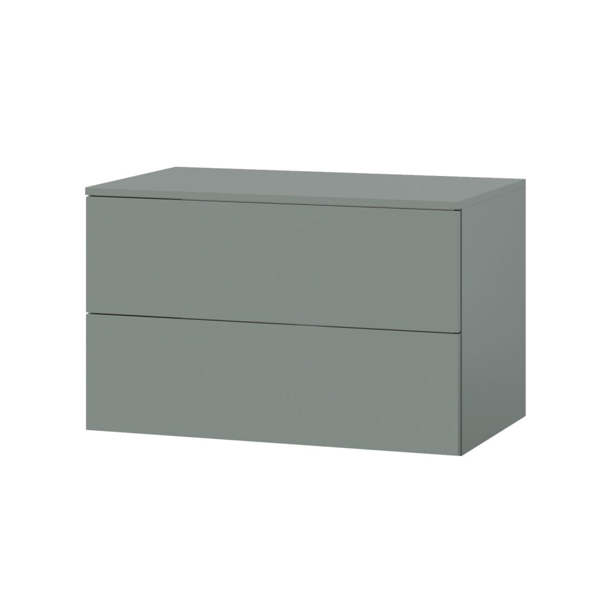 WASCHTISCHUNTERSCHRANK Color 2S 80 Aloe - Dunkelgrün, Holzwerkstoff (80/50/45cm) - mzm24