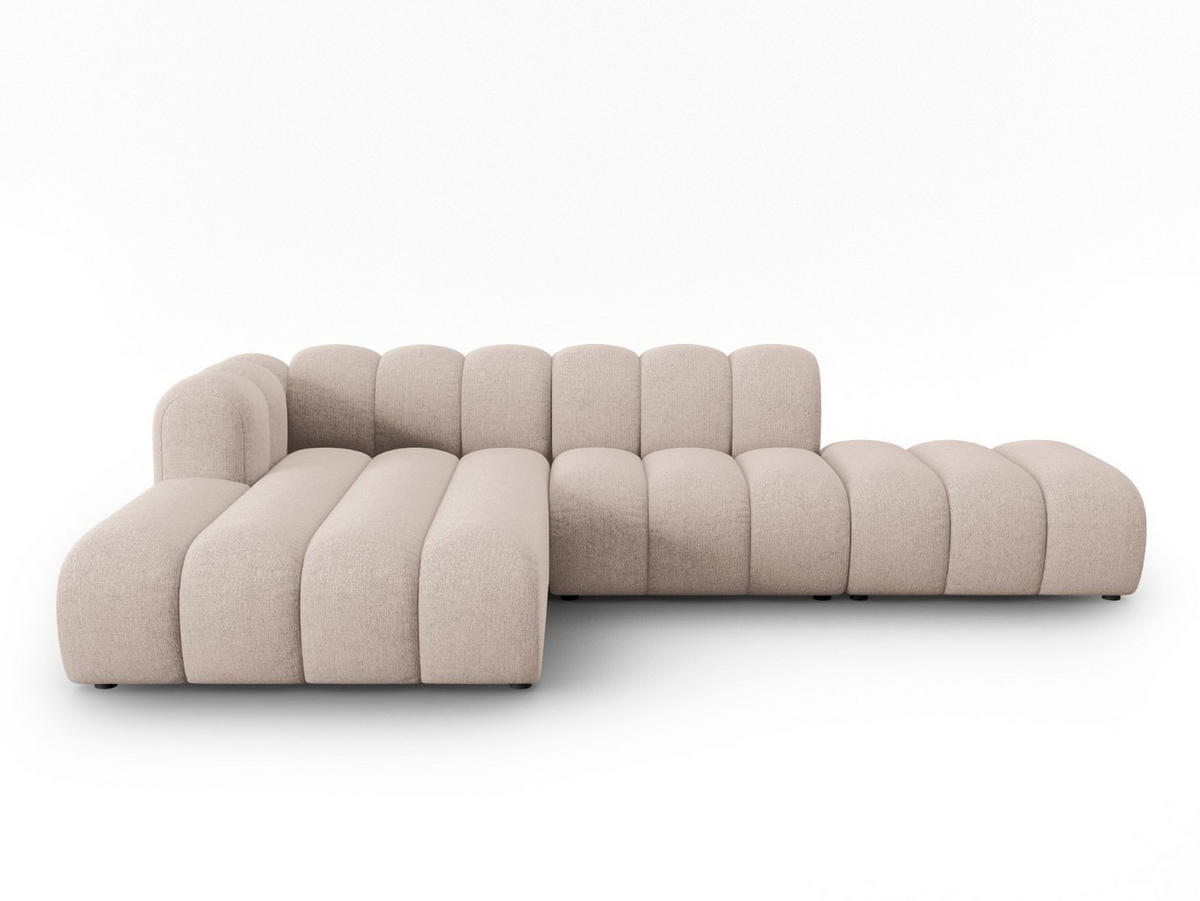 ECKSOFA modular links Lupine aus Chenille-Stoff beige 5 Sitzplätze - Beige, Textil (177/299cm) - Micadoni