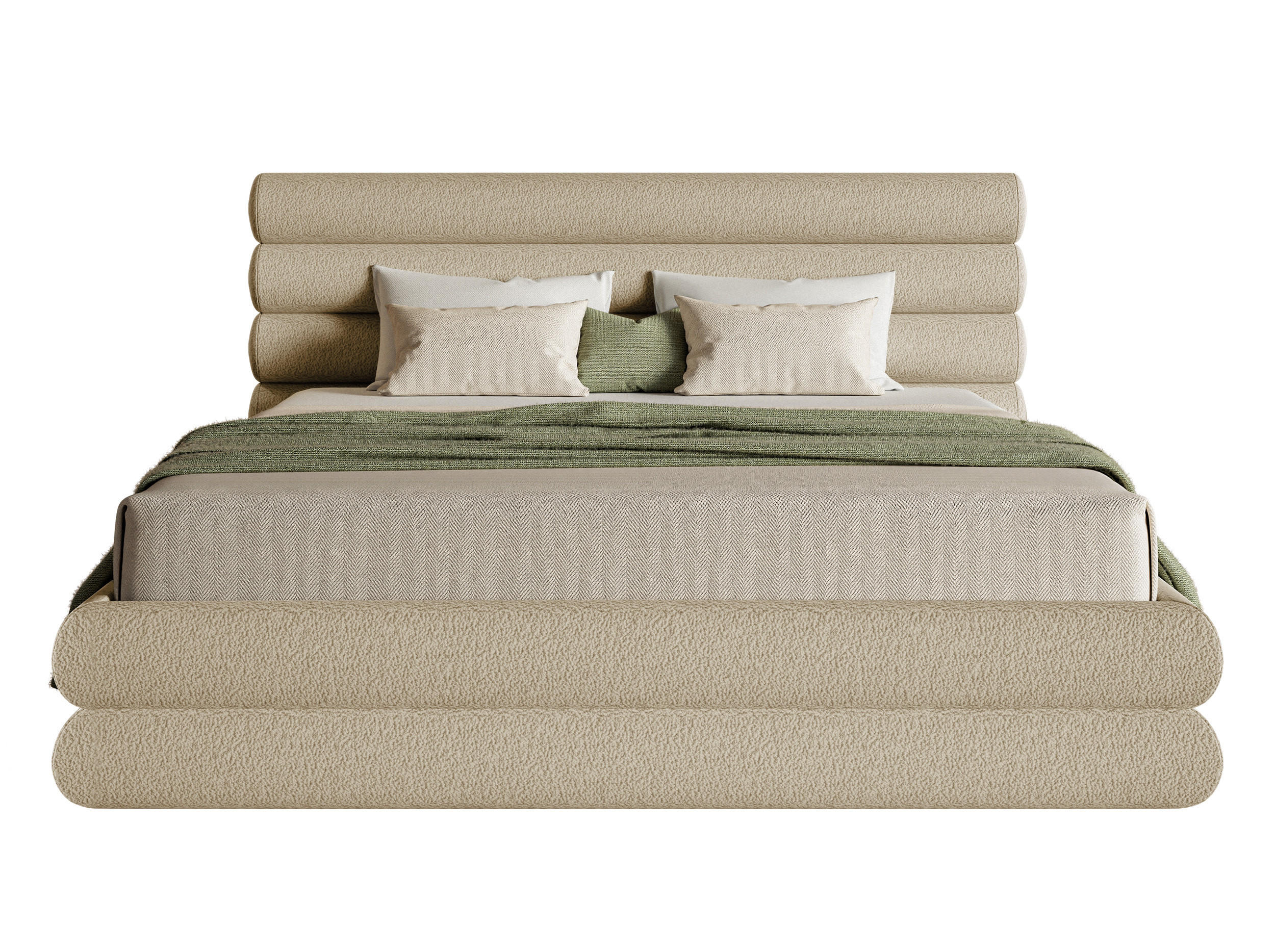 POLSTERBETT Buffalino Hellbeige Boucle 160/200 cm - Beige, Kunststoff/Textil (160/200cm) - Selsey