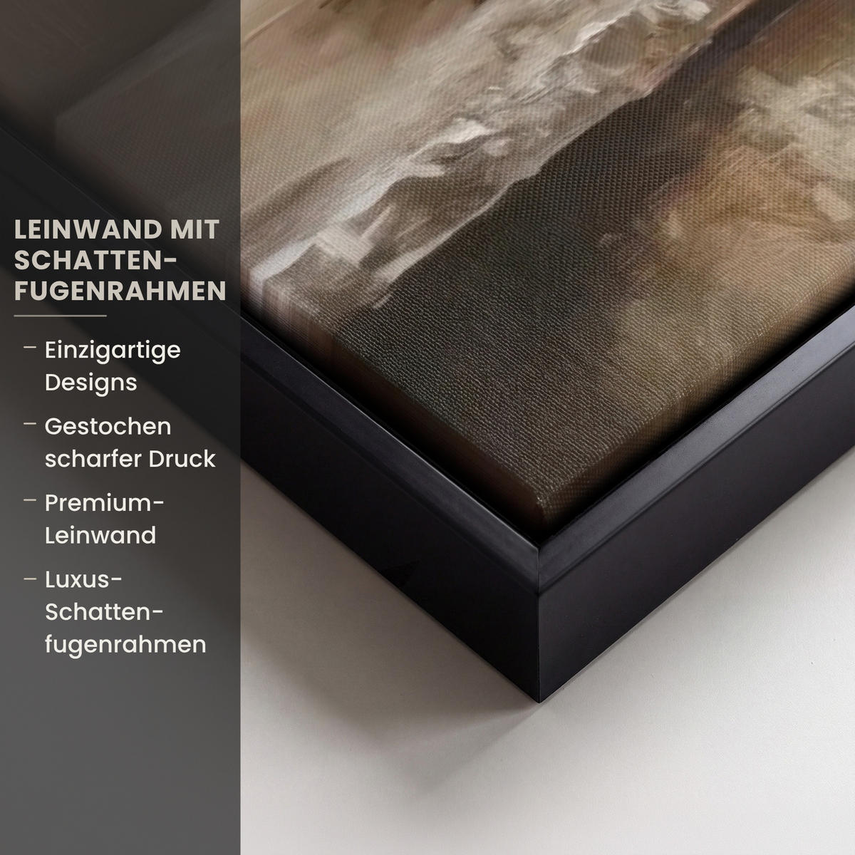 LEINWAND Bilder mit Rahmen - Obst - Kräuter - Ländlich - 60x40 - Naturfarben, Textil (60/40cm) - MuchoWow