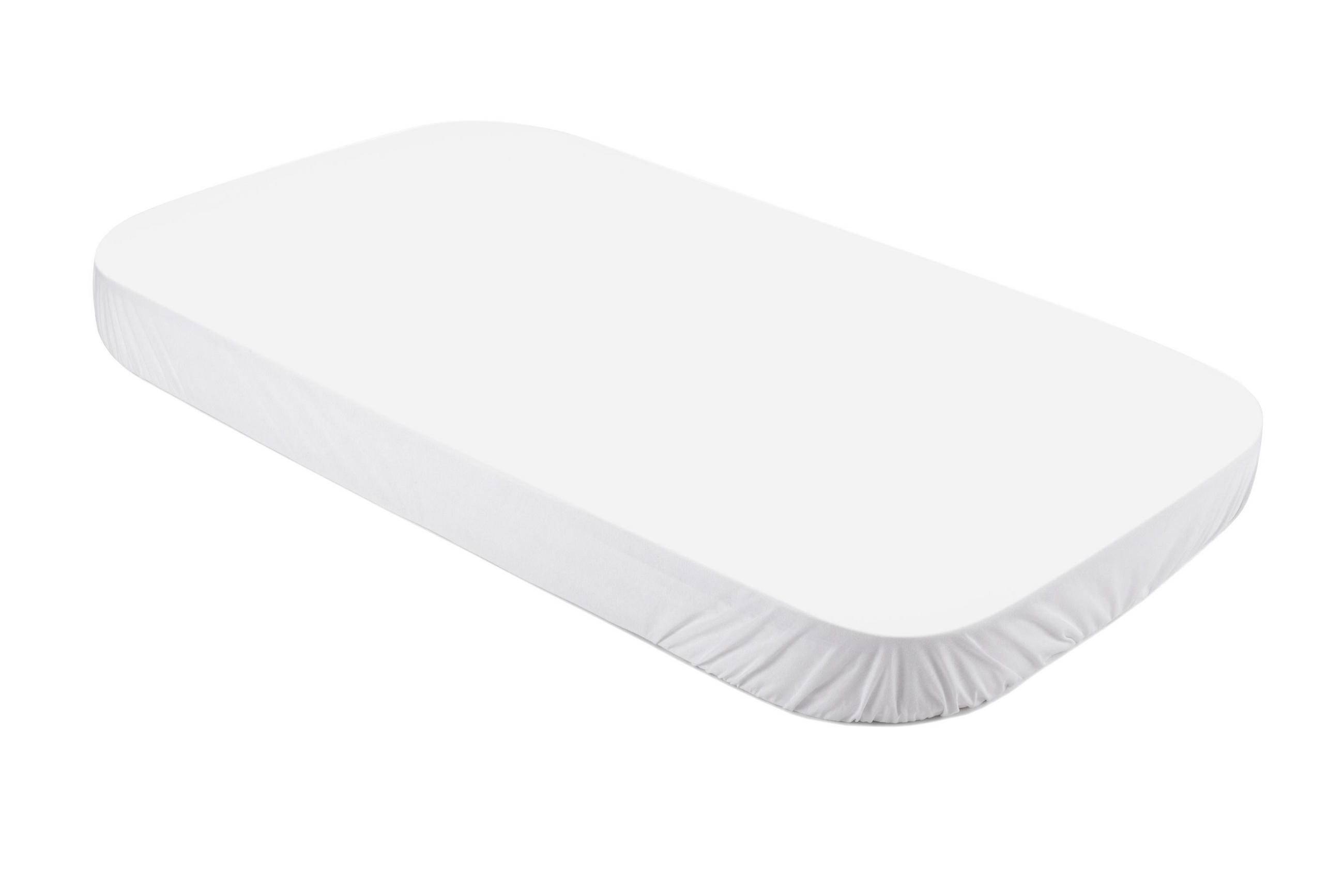 BABY Spannbettlaken für Babybett 7in1 - Weiß, Textil (73/124cm) - waldin