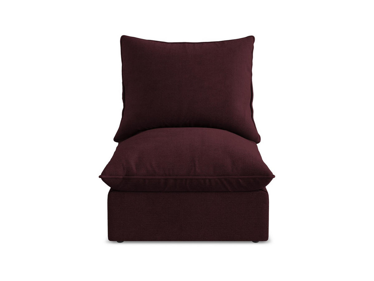 SOFAELEMENT Strukturstoff Rot - Rotbraun/Schwarz, Holzwerkstoff/Kunststoff (75/77/90cm) - Makamii