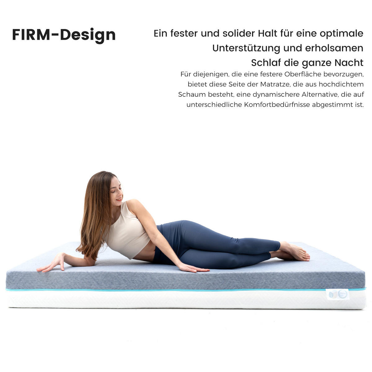 KALTSCHAUMMATRATZE H3/H4, 21cm, mit Memoryschaum - Weiß, Textil (160/200cm) - CHICASA