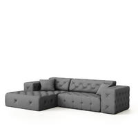 ECKSOFA Chantal - Grau, Holzwerkstoff/Textil (266/171cm) - Fun Möbel
