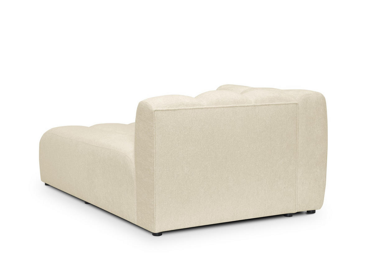 SOFAELEMENT Links Chenille Stoff Beige - Hellbraun/Schwarz, Holzwerkstoff/Kunststoff (179/70/113cm) - Makamii