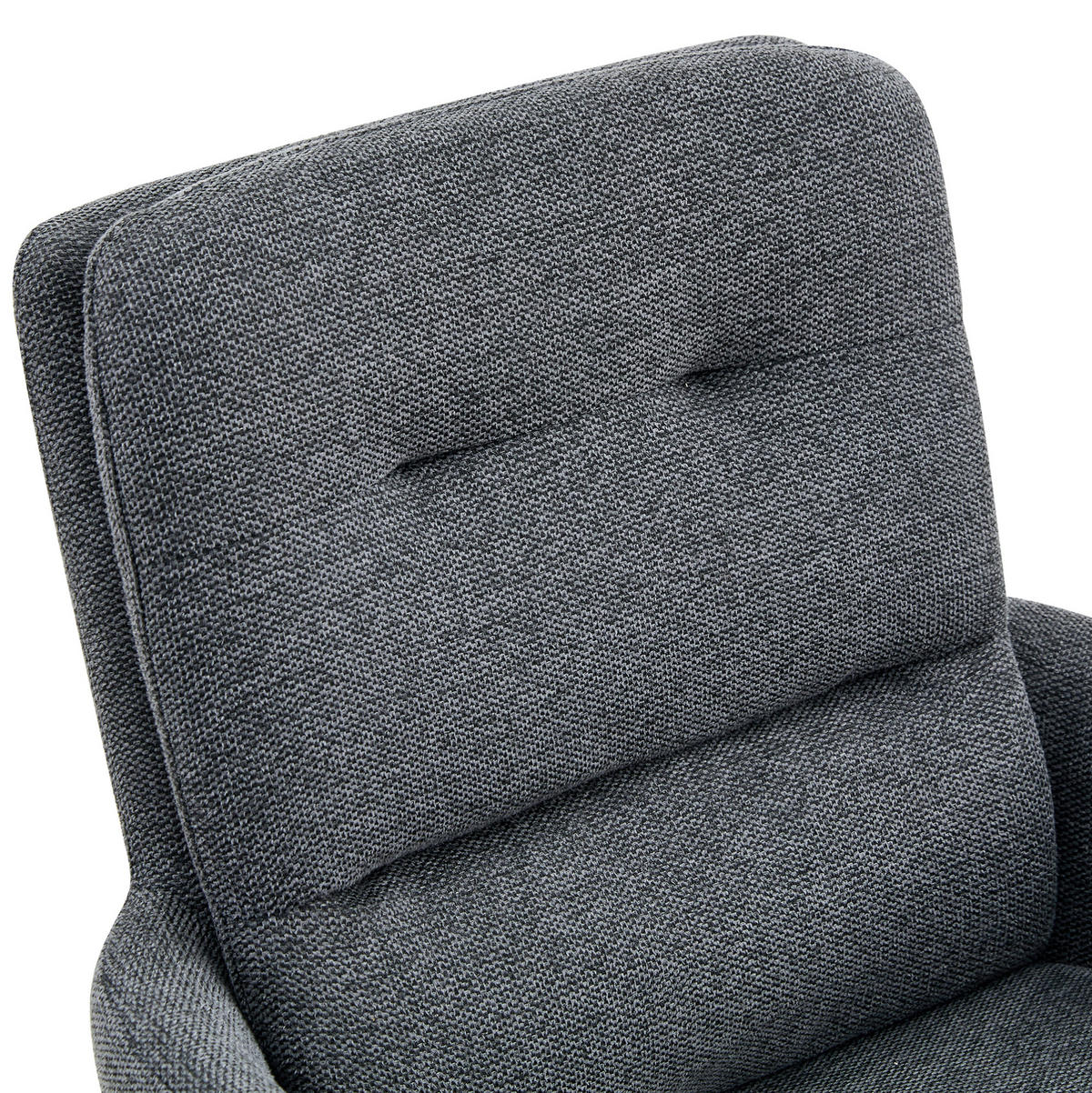 DREHSTUHL 2er-Set 360° drehbar Stoff Dunkelgrau/Schwarz - Dunkelgrau, Metall (50/85/55cm) - Meubliv
