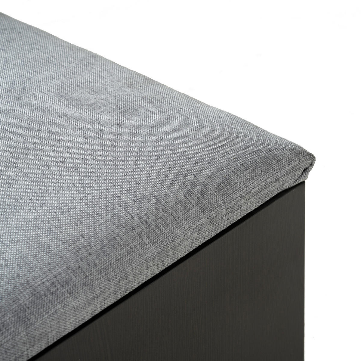 SCHUHSCHRANK aus Spanplatte 120x34x82cm in Schwarz mit Sitzpolster - Schwarz, Holzwerkstoff (120/82/34cm) - Modfu