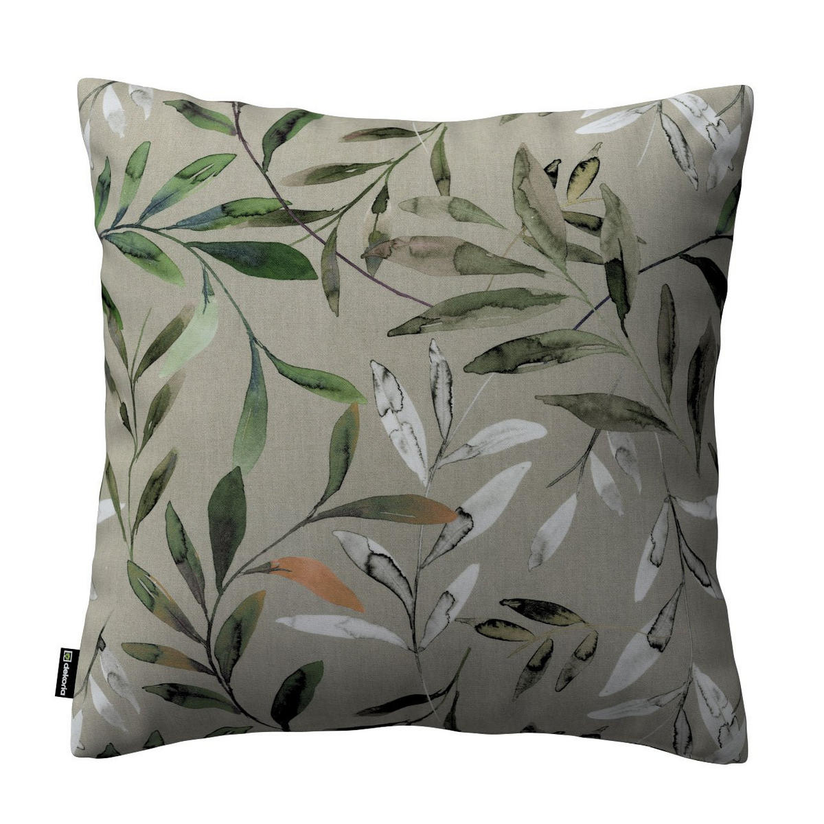 KISSENHÜLLE Eden grau und grün, 43x43cm - Grau, Textil (43/43cm) - Dekoria