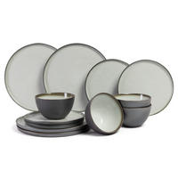 GESCHIRRSET12-TEILIG GESCHIRRSETPlato Mat 12-teilig - Weiß, Keramik (2/2/1cm) - Cosy & Trendy