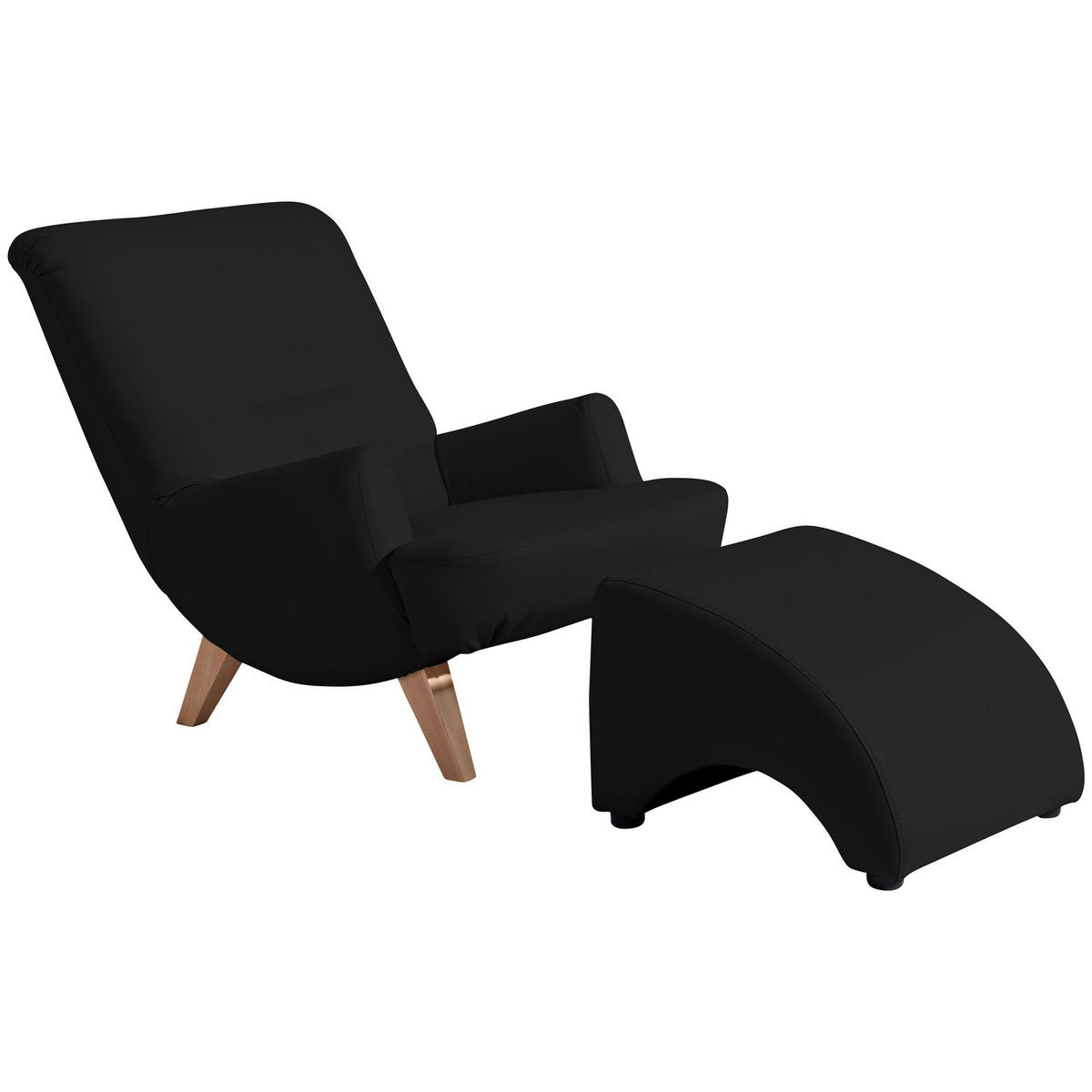 COCKTAILSESSEL Kajsa Kunstleder schwarz - Schwarz, Kunststoff (71/80/101cm) - 58aufmkessel