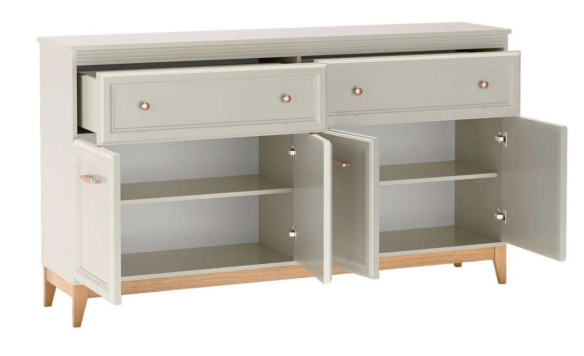 KOMMODE WINDSOR W-2 - Kaschmir, Holzwerkstoff (179/100/41cm) - Meblini