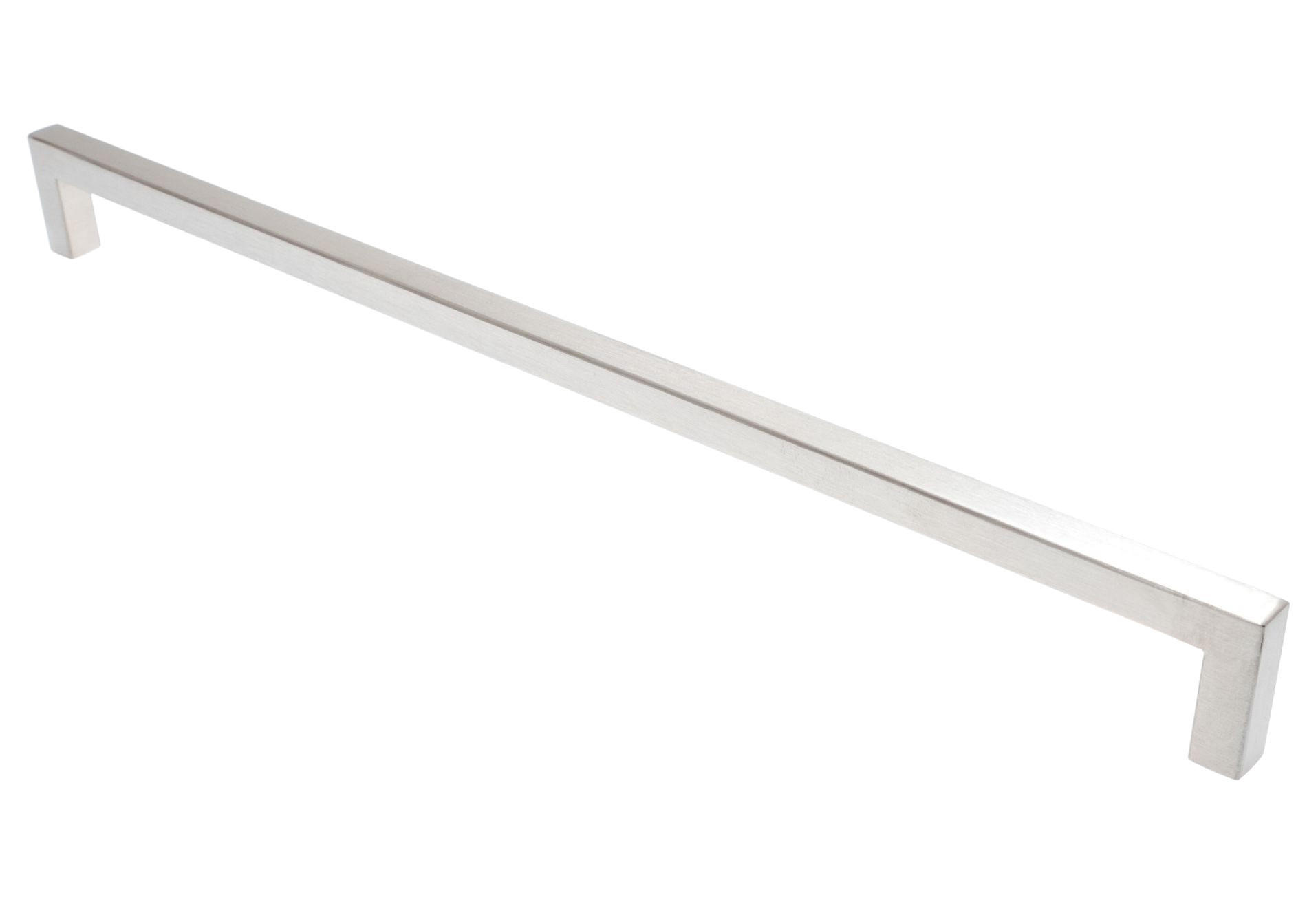 MÖBELGRIFF BA 320mm Küchengriff Edelstahl gebürstet Schrankgriff eckig schmal - Edelstahlfarben, Metall (1/3.2/33cm) - Livingpoint24