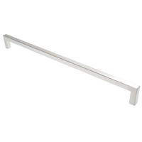 MÖBELGRIFF BA 320mm Küchengriff Edelstahl gebürstet Schrankgriff eckig schmal - Edelstahlfarben, Metall (1/3.2/33cm) - Livingpoint24