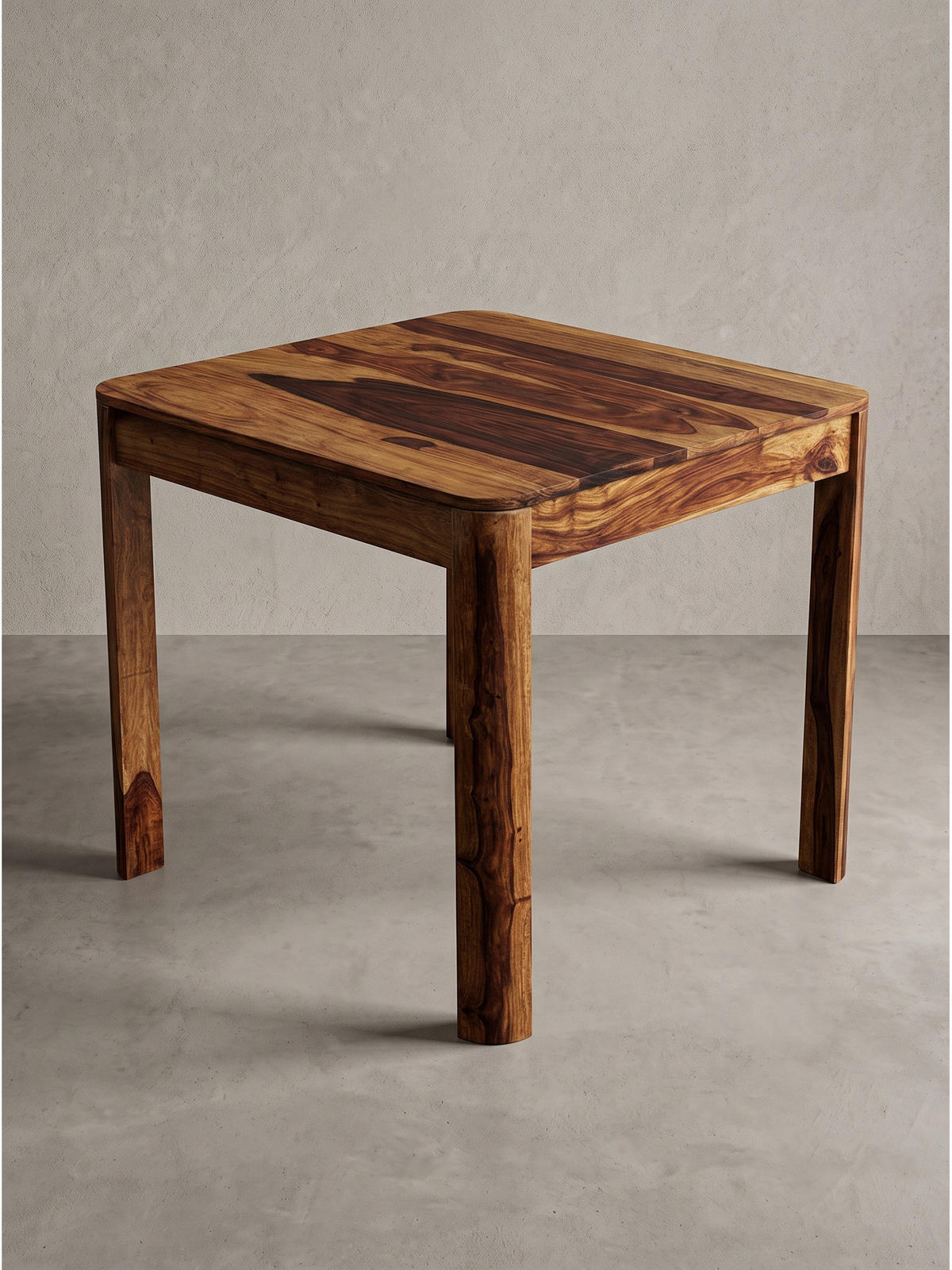ESSTISCH CHARENTE, Dunkles Massivholz, handgefertigt, 80 x 80 x 76 cm - Braun, Holz (80/80/76cm) - KADIMA DESIGN