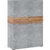 HIGHBOARD Rimini Atelier hell / Kastanie Breslau 90 / 40 / 129,4cm - Braun/Grau, Holz/Holzwerkstoff (90/130/40cm) - Feldmann-Wohnen