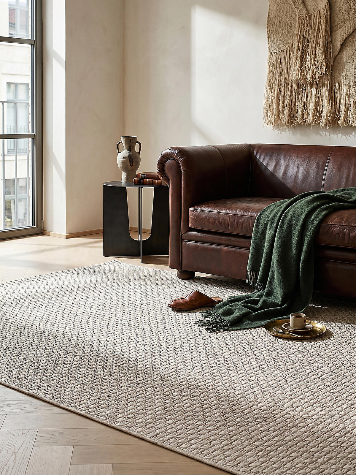 FLACHWEBTEPPICH Uni BROYE Polypropylen Beige 160 x 230 cm - Beige, Textil (160/230cm) - KADIMA DESIGN