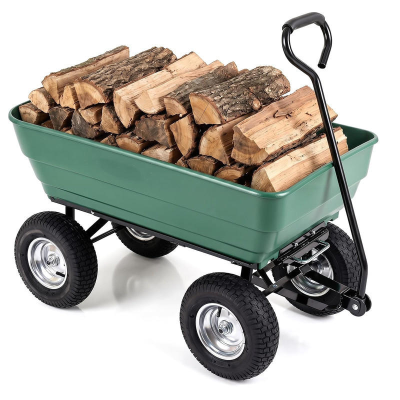 Costway Bollerwagen Grün 120x61.5x56 cm