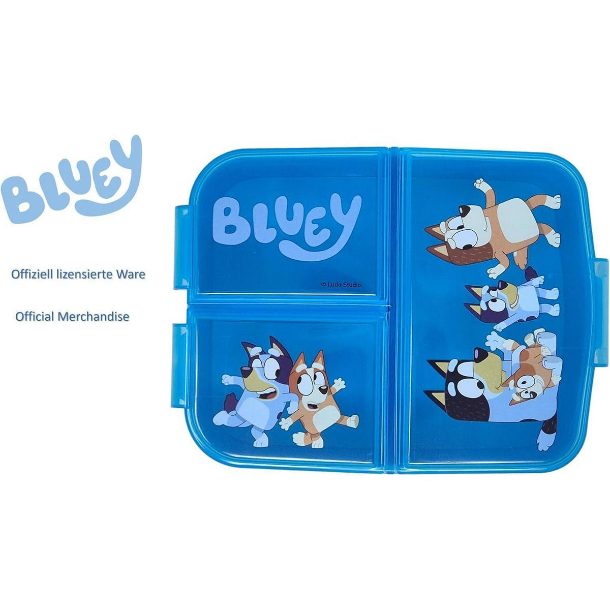 BROTDOSE mit Fächern Bluey 18 cm - Multicolor, Kunststoff (14/7/18cm)