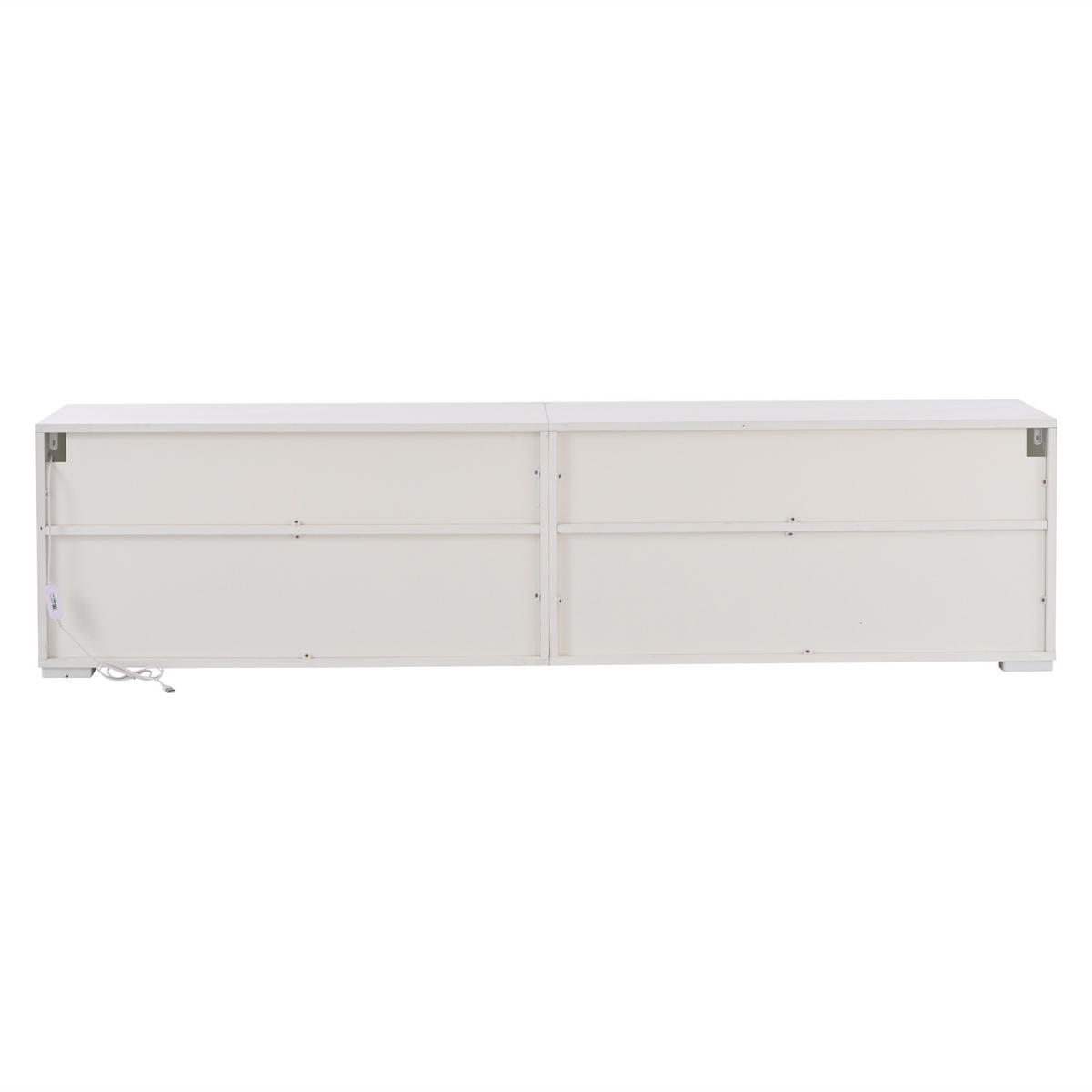 LOWBOARD DE-40398 2 Schubladen mit LED und Hochglanz Weiß - Weiß, Holzwerkstoff (180/45/38.5cm) - ComfortXL
