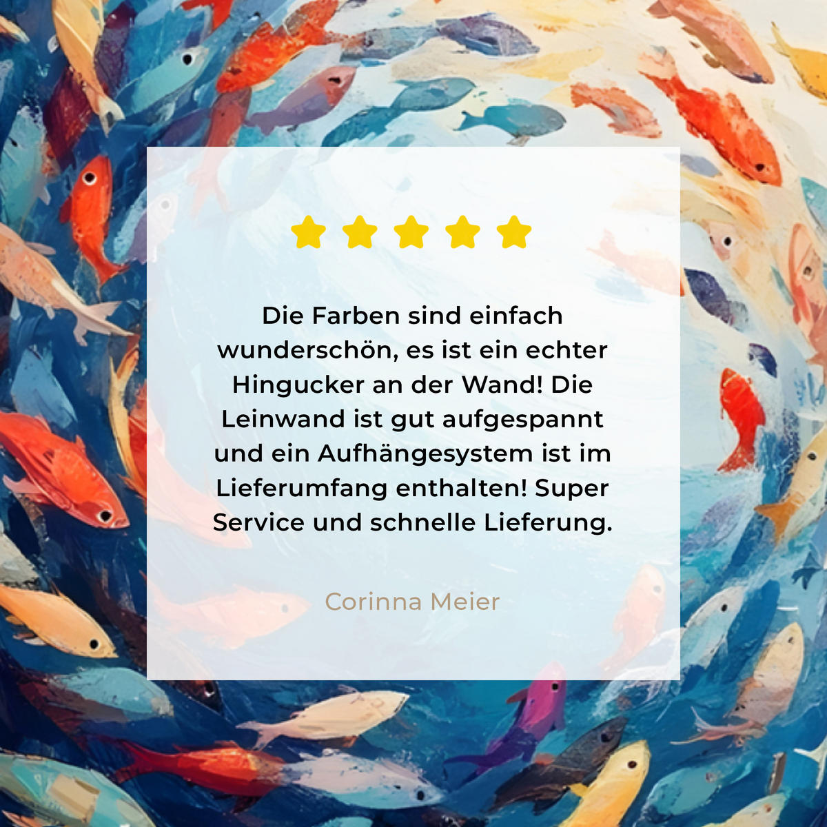 LEINWANDBILD Meer - Fische - Bunt - Dynamisch Wandbilder 80x60 cm - Hellblau, Textil (80/60cm) - MuchoWow