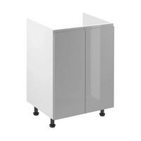 SPÜLENUNTERSCHRANK – 60 cm – D60Z – Velmora – Grau - Grau, Holzwerkstoff (60/82/47cm) - ROYAL24_MARKT