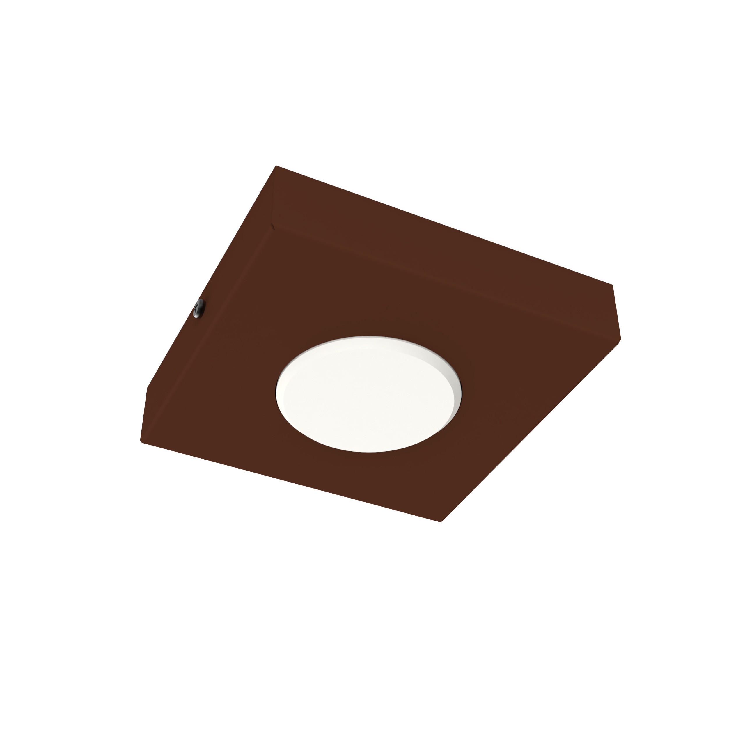 DECKENLEUCHTE - Dunkelbraun, Metall (15/15/4cm) - Lumicom